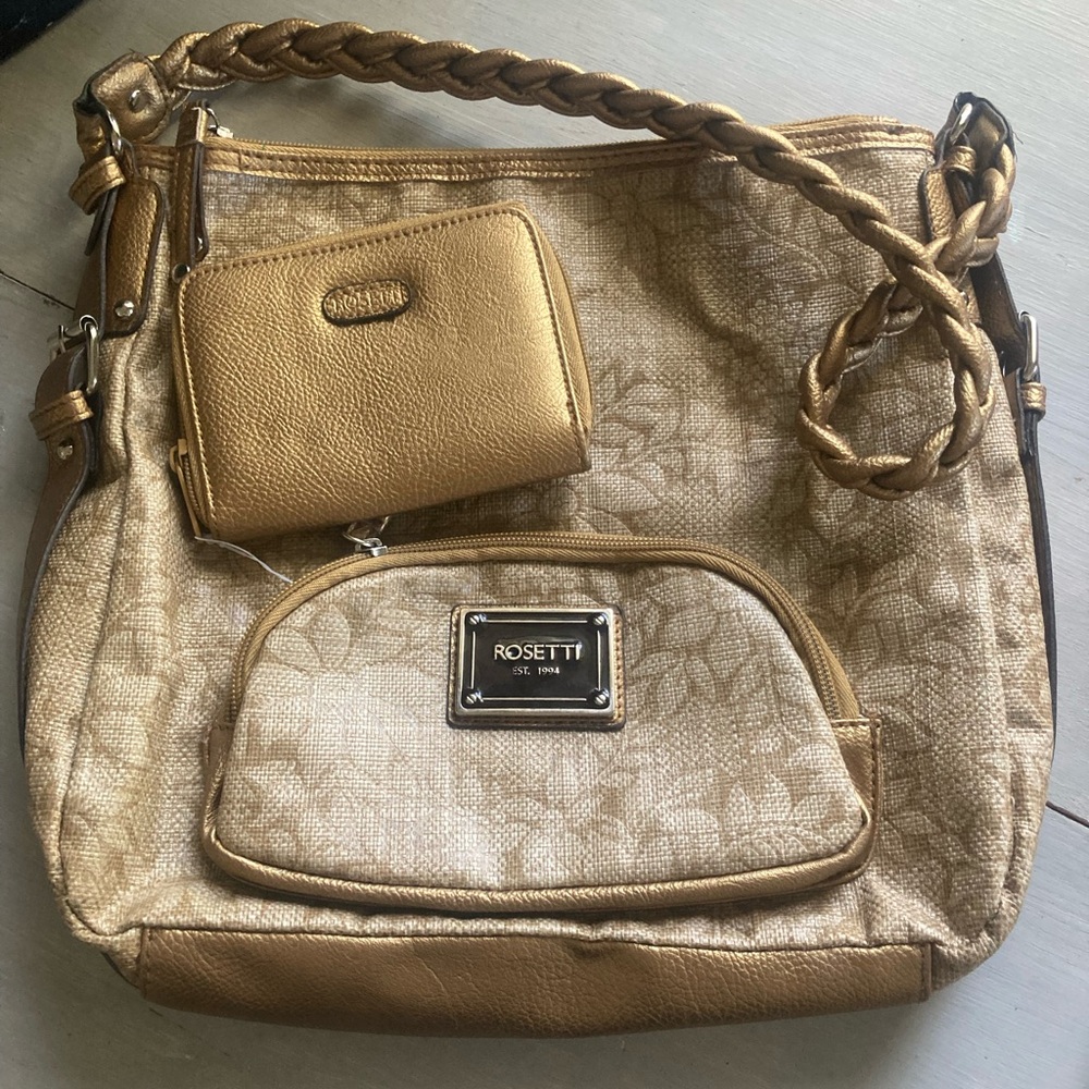 NWOT Rossetti Gold Shoulder Bag